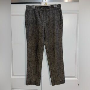 John Varvatos gray-tan velvet pants